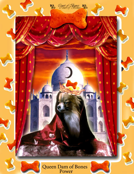 Patricia Ridenour_Te Doggy Tarot_Queen Dam of Bones